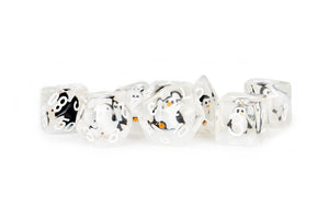 MDG Resin Poly Dice Set - Penguin Dice