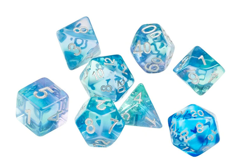 Sirius Dice Emerald Waters 8 Piece Polyhedral Dice Set
