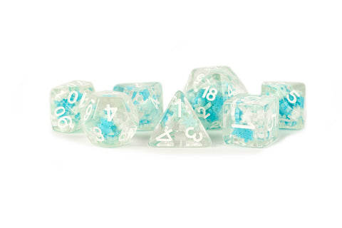 MDG Resin Poly Dice Set - Snowflake Dice