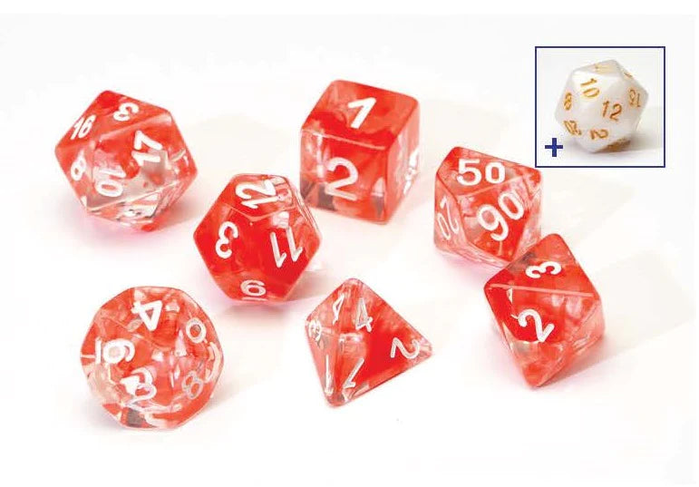 Sirius Dice Red Cloud 8 Piece Polyhedral Dice Set