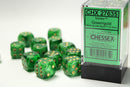 Chessex Vortex Bright Green/gold 12mm d6 Dice (CHX 27835)