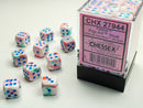 Chessex Festive Pop Art/blue 12mm d6 Dice (CHX 27944)