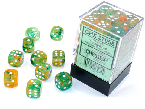 Chessex Nebula Spring/white 12mm d6 Dice (CHX 27955)