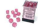 Chessex Borealis Pink/silver Luminary 12mm d6 Dice Block (CHX 27984)
