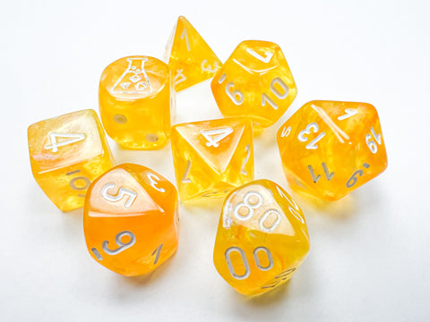Chessex Borealis Canary/white Polyhedral 7-Die Set (CHX 30053)