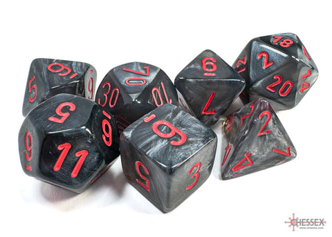 Chessex Velvet Black/red Polyhedral 7-Die Set (CHX 27478)