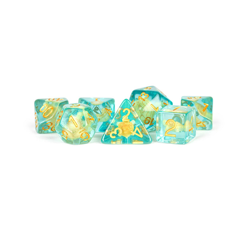 MDG Resin Poly Dice Set - Turtle Dice