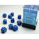 Chessex Opaque Blue/white 12mm d6 Dice (CHX 25806)