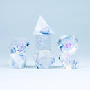 Sirius Dice Clear Cloak & Dagger 7 Piece Polyhedral Dice Set