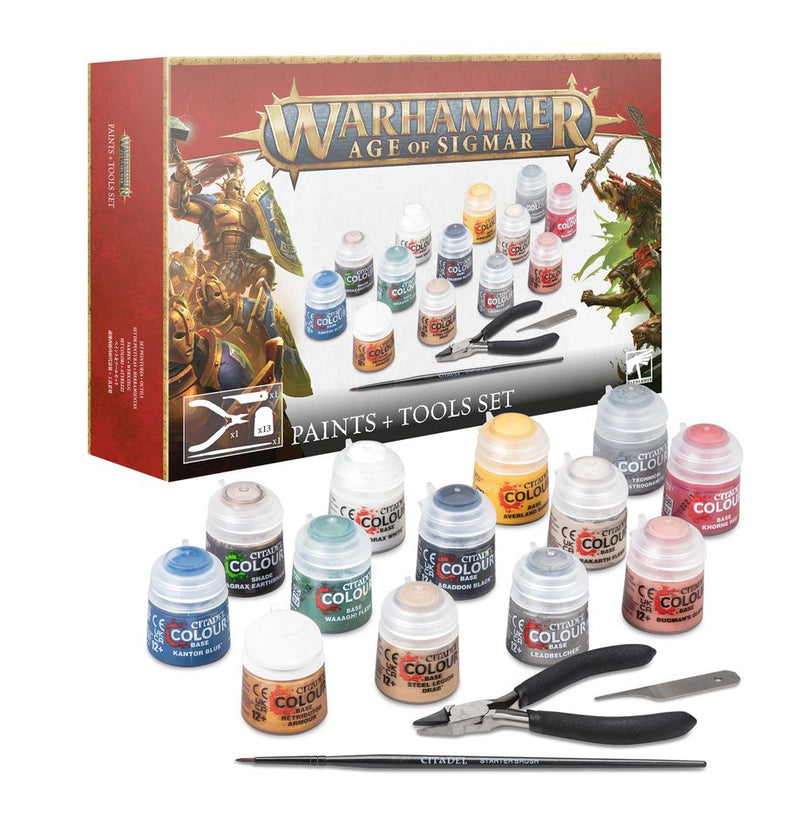 Warhammer Age of Sigmar: Paints + Tools Set (4th Ed.)