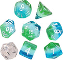 Sirius Dice Blue Hawaiian 8 Piece Polyhedral Dice Set