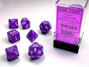 Chessex Opaque Purple/white Polyhedral 7-Die Set (CHX 25407)