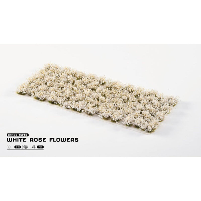 Gamers Grass - Grass Tufts - White Rose Flowers