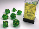 Chessex Borealis Maple Green/yellow Polyhedral 7-Die Set (CHX 27565)