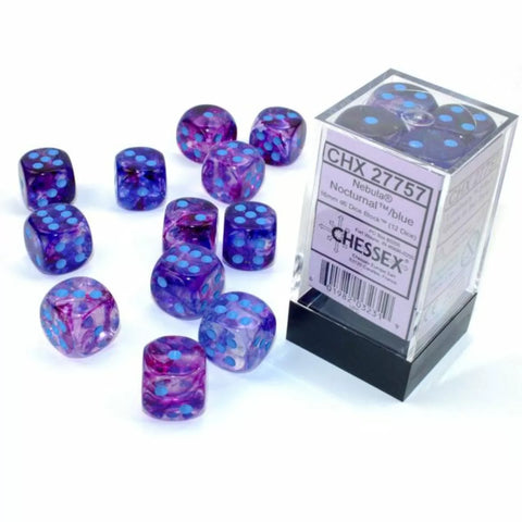 Chessex Nebula Noctural/blue 16mm d6 Dice (CHX 27757)