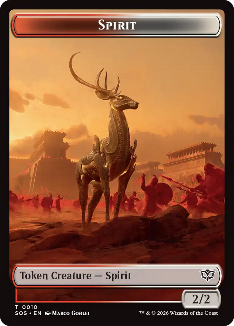 Inkling (0006) // Spirit (0010) Double-Sided Token [Secrets of Strixhaven Tokens]