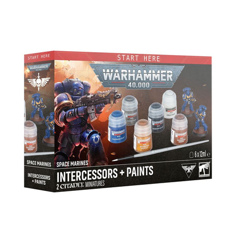 Space Marines: Intercessors + Paints *PREORDER FOR JULY 25*