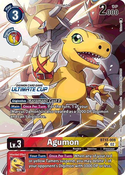 Agumon [BT13-008] (Ultimate Cup 2024) [Versus Royal Knights Booster]