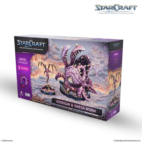 Starcraft Miniatures Games: Zerg - Kerrigan & Omega Wurm - Hero Expansion Set