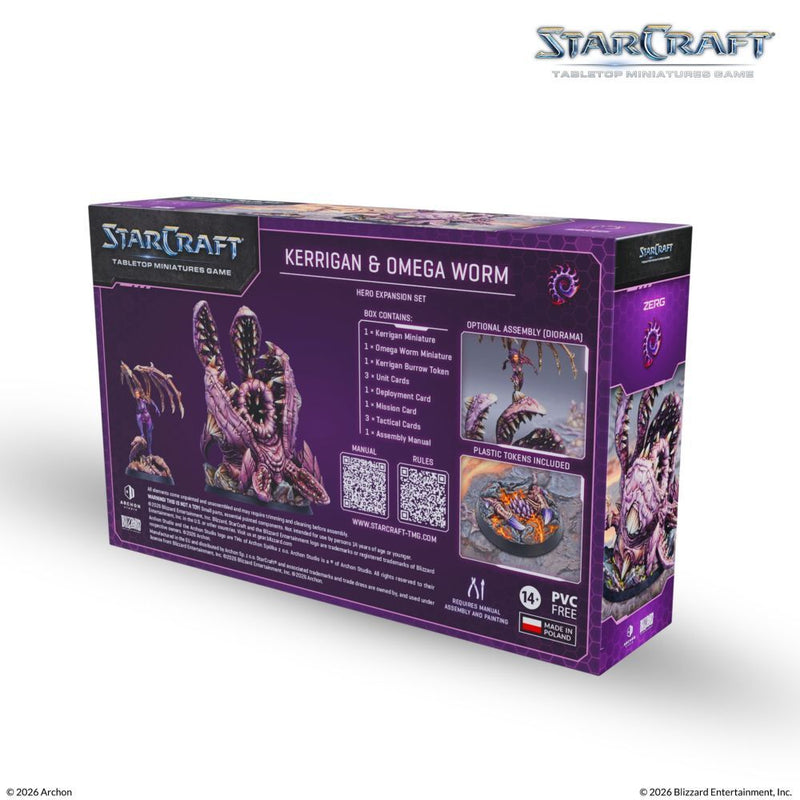 Starcraft Miniatures Games: Zerg - Kerrigan & Omega Wurm - Hero Expansion Set