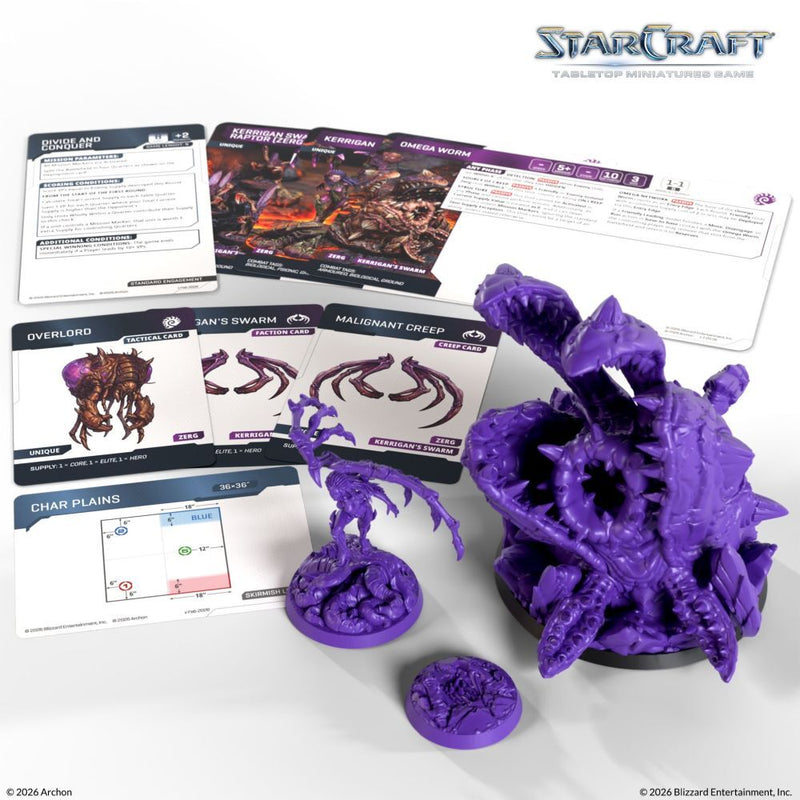 Starcraft Miniatures Games: Zerg - Kerrigan & Omega Wurm - Hero Expansion Set