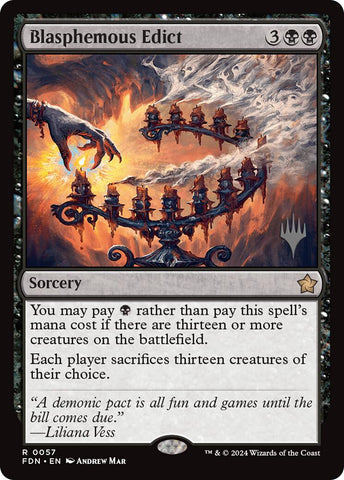 Blasphemous Edict (Promo Pack) [Edge of Eternities Promo Pack]