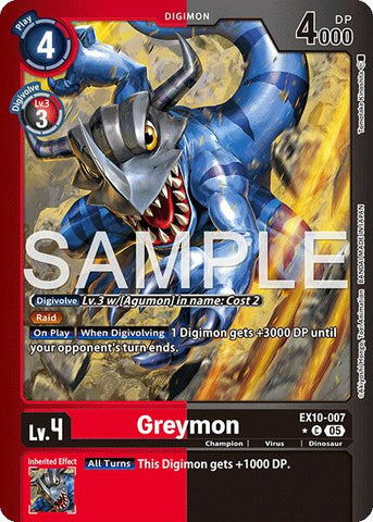 Greymon [EX10-007] (Limited Foil) [Sinister Order]