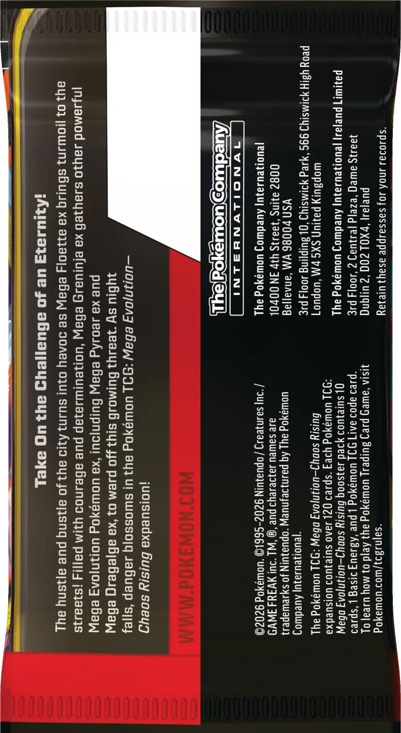 Mega Evolution: Chaos Rising Booster Pack (Max 4 per person)