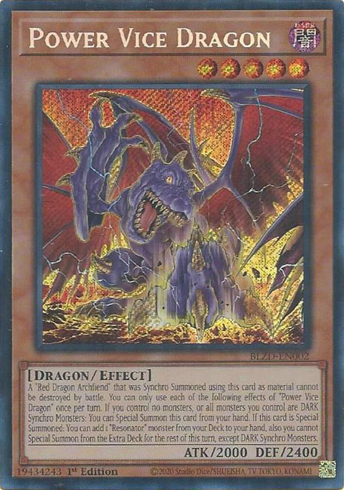 Power Vice Dragon [BLZD-EN002] Secret Rare