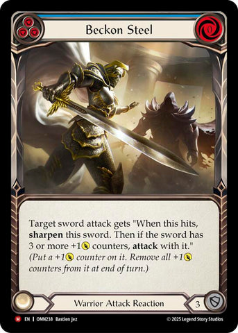 Beckon Steel (Blue) [OMN238] (Omens of the Third Age)  Rainbow Foil