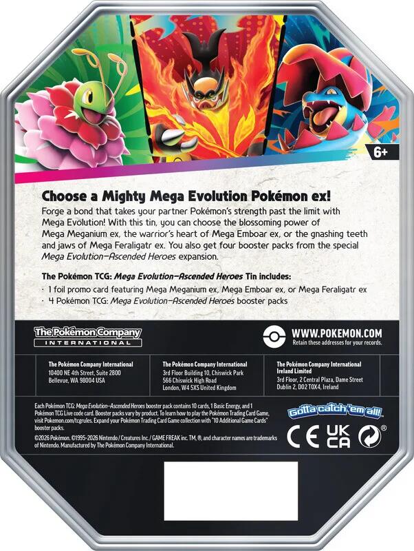 Ascended Heroes Tin [Mega Meganium ex] *Releases 04 September*