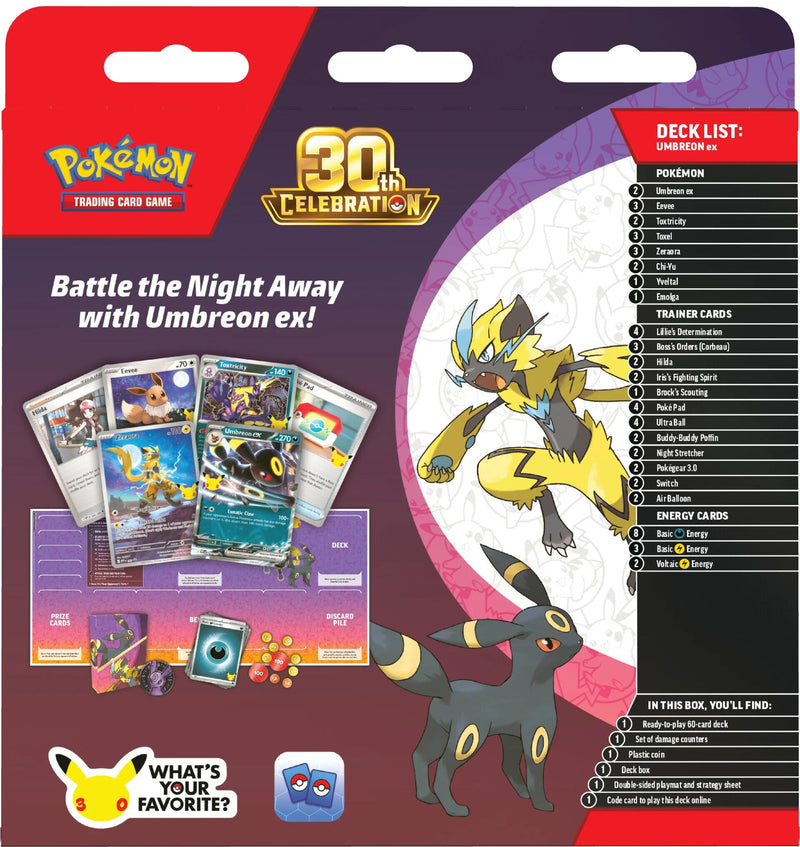 30th Celebration Battle Deck [Umbreon ex] (Limit 1 Battle Deck per person) *PREORDER for 30 OCT*