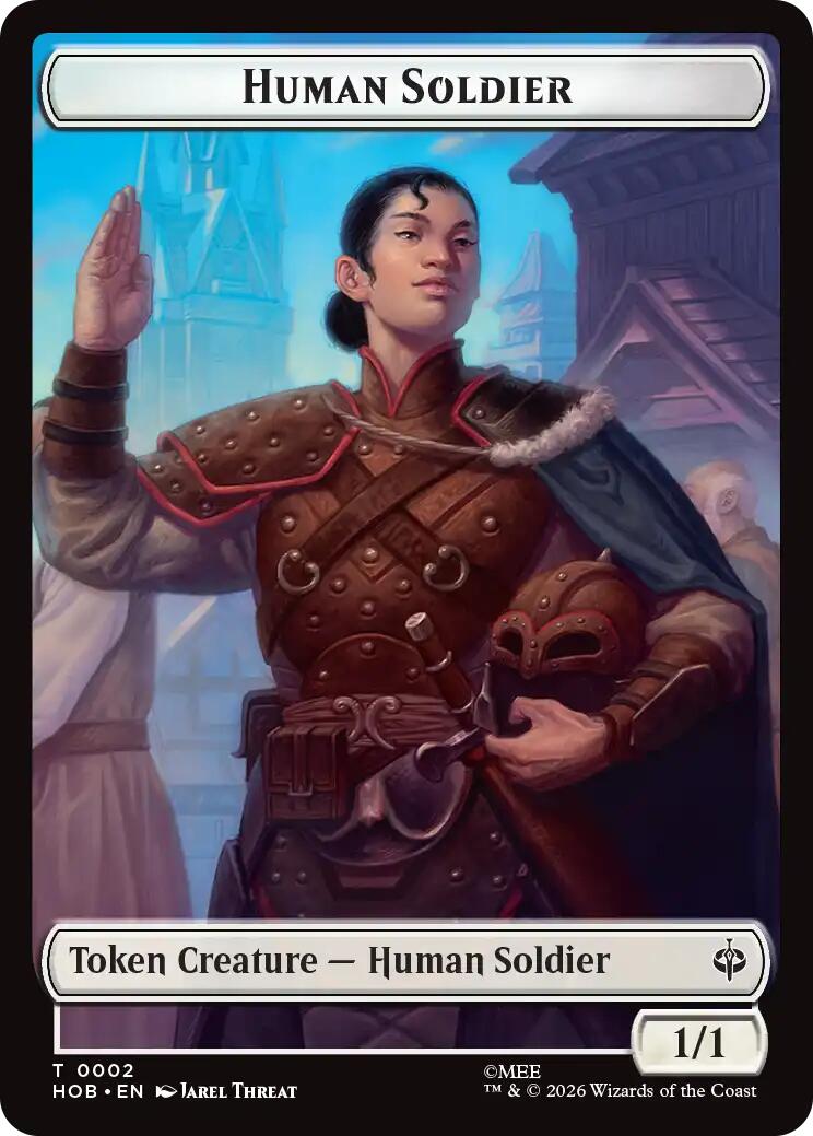 Human Soldier // Treasure (0012) Double-Sided Token [The Hobbit Tokens]