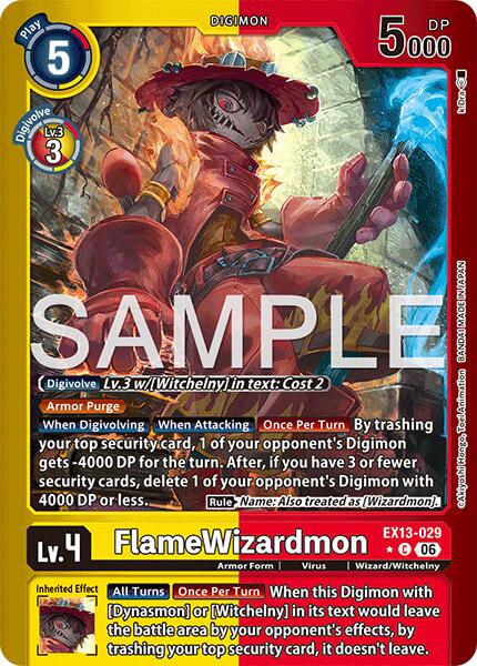 FlameWizardmon [EX13-029] (Limited Foil) [Chivalrous XIII]
