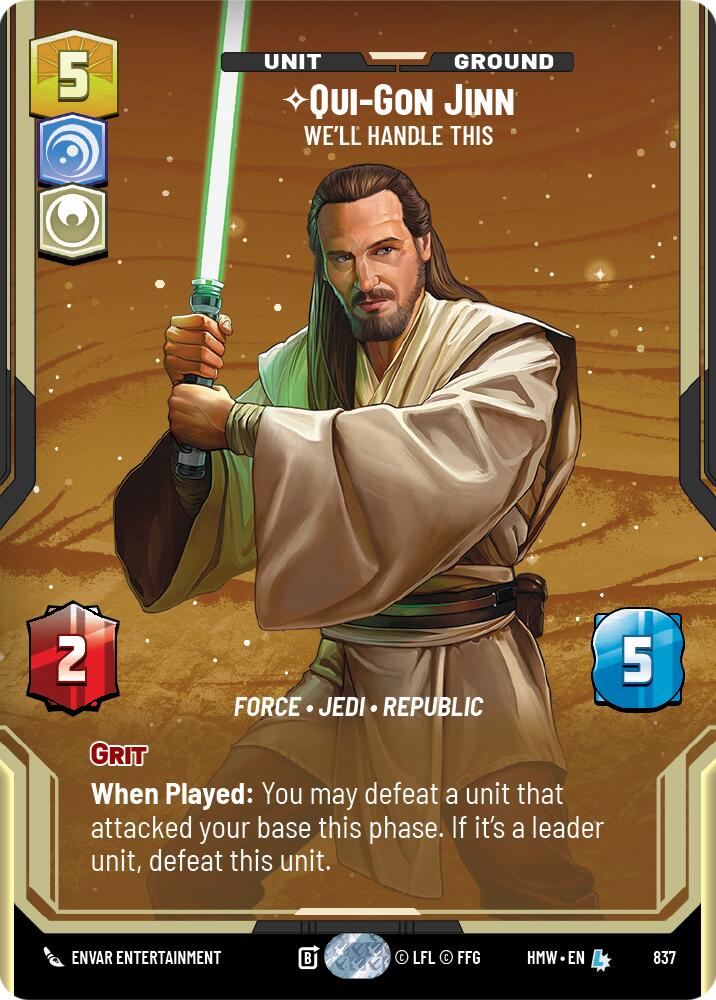 Qui-Gon Jinn - We'll Handle This (837) (Prestige) (837) [Homeworlds]