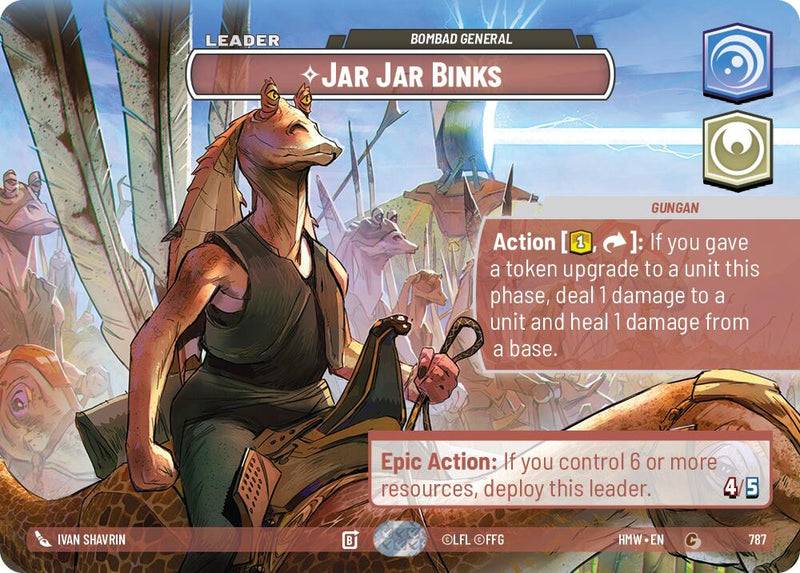 Jar Jar Binks - Bombad General (787) (Showcase) (787) [Homeworlds]