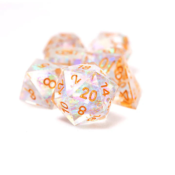 Sirius Dice Sharp Crystal Fairy 7 Piece Polyhedral Dice Set