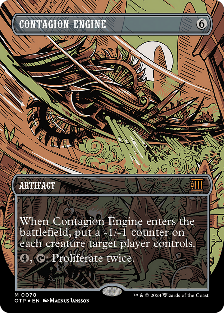 Contagion Engine (Textured Foil) [Outlaws of Thunder Junction: Breaking News]