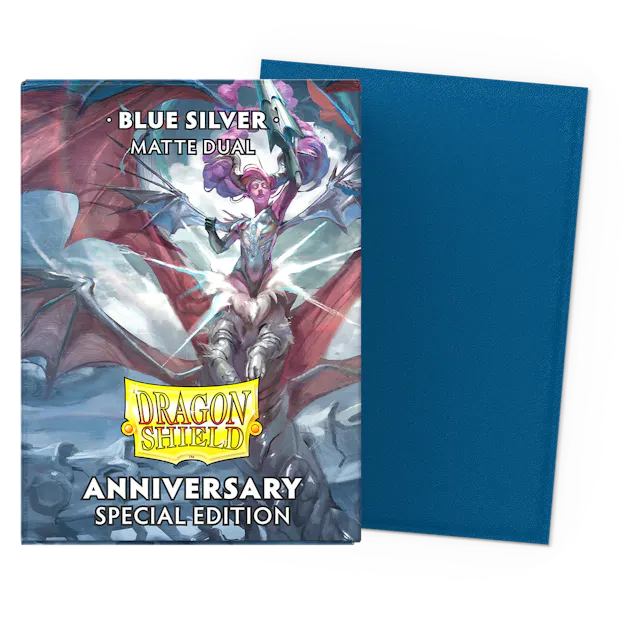 Dragon Shield Sleeves: Blue/Silver Dual Matte - 25th Anniversary Special Edition