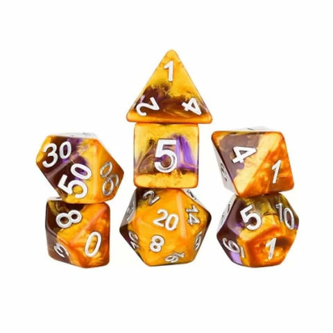 Sirius Dice - Amethyst Geode 8 Piece Polyhedral Dice Set