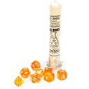Chessex Borealis Blood Orange/white Polyhedral 7-Die Set (CHX 30052)