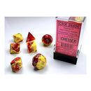 Chessex Gemini Red-yellow/silver Polyhedral 7-Die Set (CHX 26450)