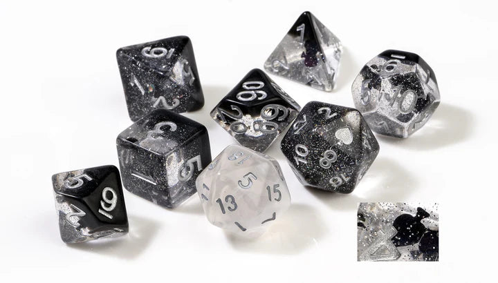 Sirius Dice Spades 8 Piece Polyhedral Dice Set