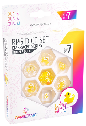 Gamegenic Embraced Series  RPG Dice Set - Rubber Duck