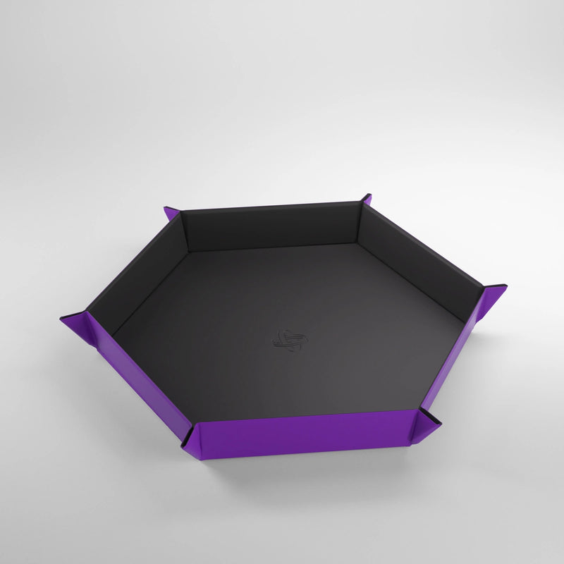 Gamegenic Magnetic Dice Tray Hexagonal - Black/Purple