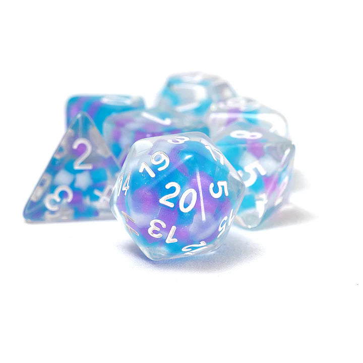 Sirius Dice Cotton Candy Glowworm 8 Piece Polyhedral Dice Set