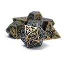 Sirius Dice Illusory Metal: Gold 7 Piece Polyhedral Dice Set