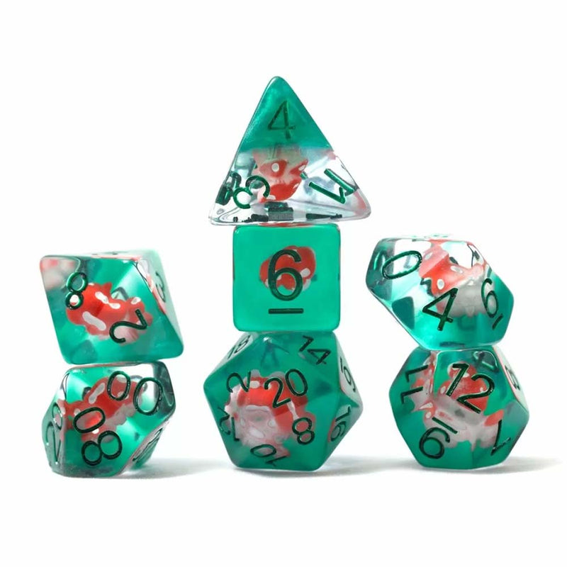 Sirius Dice - Power Mushroom 7 Piece Polyhedral Dice Set