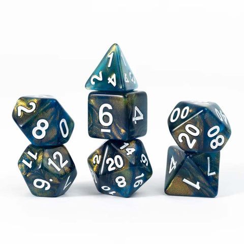 Sirius Dice Treasure - Onyx 8 Piece Polyhedral Dice Set