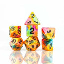 Sirius Dice - Rainbow Gold 8 Piece Polyhedral Dice Set